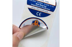 China Silver Vinyl Self Adhesive Labels On A Roll 40mm Round Self Stick Labels supplier