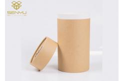China Strong Cardboard Kraft Tube Packaging Round Shape With Lid Matte Lamination supplier