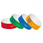 Waterproof Paper Event Wristbands Full Color Printing Tyvek With Barcode for sale