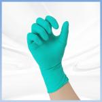 Green Nitrile Gloves Powder Free Latex Free For Painting Chemical Resistant for sale