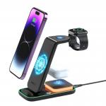 9V 2A input All In One Wireless Charger Four In One Night Light Wireless Charger for sale