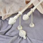 Easy Installing Metal Curtain Rod White Gold Finial For Gift Shop for sale
