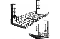 China Adjustable Cable Management Tray for Neat and Tidy Under Desk Space 390x160x125mm supplier