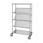 OEM Commercial Wire Shelving  ,  5 Layer  Steel Slanted Shelving Unit For Company Promotion for sale