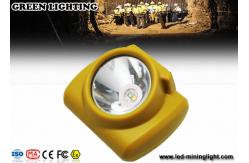 China Yellow Cordless Rechargeable Miners Headlamp , Hard Hat Headlamp Lightweight supplier