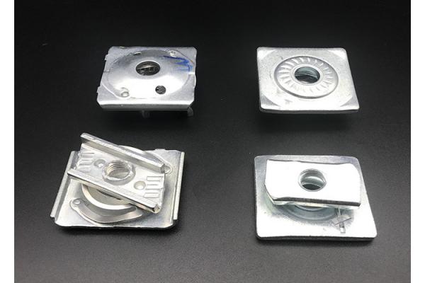 Metal Electrical Flat Square Combo Spring Nut with Washer