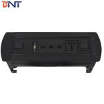 Matte Black Conference Table Outlet , Desktop Motorized Flip Up Power Outlet for sale