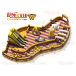Customized Irregular Shape Inflatable Castle ( Yellow & Purple ) for sale