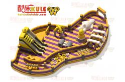 China Customized Irregular Shape Inflatable Castle ( Yellow & Purple ) supplier