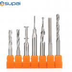 Solid Carbide CNC Bits Wood End Mill ODM HRC45 2 Flute