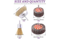 China Brass Coated Wire Wheel Brush 9pcs Brass Plating Filament supplier