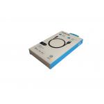 Recyclable Blue Electronics Cardboard Box With PVC Windows Earphone Packaging for sale