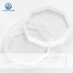Clear Custom Cut Beveled Glass Circle Round Flat 1mm Cutting Hole for sale