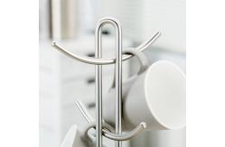 China Oem Stainless Steel Coffee Mug Tree Holder Dryer Rack With 6 Hooks supplier