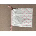 Printed CPE Clear Drawstring Plastic Bags / Custom Made Plastic Travel Cosmetic Bag