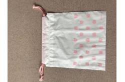 China Printed CPE Clear Drawstring Plastic Bags / Custom Made Plastic Travel Cosmetic Bag supplier