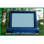 Blue Large Inflatable Movie Screen Rental For Backyard Movie Theater for sale