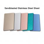 201 304 Decorative Stainless Steel Sheet 1.0mm Bead Blasted Color Metal Sheet For Wall Panel for sale