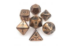 China Metal RPG Dice Set Wear Resistant Durable Gold Black Metal Dice Polyhedral supplier