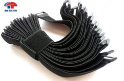 China High Strength Elastic Hook And Loop Strap Quick Release Cable Ties With Buckle supplier