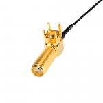 Right Angle PCB Mount Connector Inner Bore To IPEX Coaxial Cable Assembly RF1.13 RF1.37 RG178 for sale