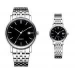 Silvertone Fashion Quartz Couple Watches Gift Set 3BAR Date Functional for sale