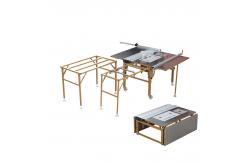 China Foldable Wood Saw Cutter Sliding Table Saw 5.4KW With Mobile Receiving Rack supplier
