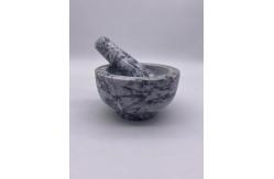 China Natural Solid Marble Stone Mortar And Pestle Moisture Resistant supplier