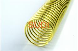 China Book Gold Plated Coil Binding 32mm 4:1 Pitch supplier