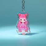Manufacturer Custom Pattern Printed Acrylic Keychain Cute Caricatur Cartoon Character Bag Charm Acrylic Keychain for sale