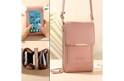 China Mirror Touch Screen Mobile Phone Bag Wallet Card Case Female Shoulder Bag supplier