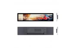 China Black / White Indoor LCD Bar Display , Stretched LCD Display LED Backlight supplier