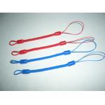 Custom Red/Blue Mini Short Pen Spiral Tethers w/Different Nylon Strap on Both Ends for sale