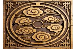 China C250 Ductile Iron Square Art Manhole Cover Size 700*865*100mm supplier