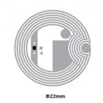 13.56MHZ UHF Wet Inlay RFID Tag Dia 25mm For Paper Card / Key Fob / Wristband for sale