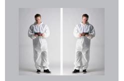 China breathable Waterproof Disposable Protective Coverall Soft Hand Feeling Prevent Pollution supplier