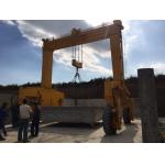 Tyres Mobile Gantry Crane Two Units To Handle Precast Concrete Beams for sale