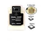 China DUAL CHIP SIZE EEPROM ADAPTER 2 IN 1 QFN/WSON 8*6 and 6*5mm TO DIP8 SOCKET FOR PC BIOS LCD CAR KEY IMMO SMARTPHONE ETC for sale