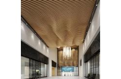 China Wooden Grain U Shape Stretch Aluminium Profile Ceiling Metal Suspended Profile Strip Ceiling supplier