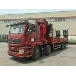 Euro II Crane Cargo Truck SHACMAN H3000 Construction Crane Truck 8x4 340hp for sale