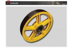 China Customized Traction Elevator System Nylon Plastic Guide Pulley Sheave supplier