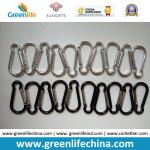 Alumium Gourd Shape Silver/Black Carabiner Hooks 6CM Length for sale