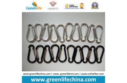 China Alumium Gourd Shape Silver/Black Carabiner Hooks 6CM Length supplier