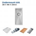 Undermount Stainless Steel Kitchen Sink Brushed 16 Gauge single Bowl 18x40 for sale