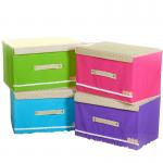 Portable 420D 600D Non Woven Closet Underwear Storage Box With Lid for sale