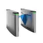 Visitor Mobile QR Code RFID Reader Servo Motor High Speed Nice  Flap Barrier for sale