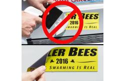 China Self Adhesive Custom Car Magnetic Bumper Stickers Flexible Magnet Material supplier