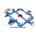 Blue Color Pool 30M 0.6mm PVC Inflatable Water Park for sale