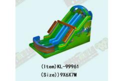 China Forest Theme Inflatable Double Lane Water Slide For Rentals supplier