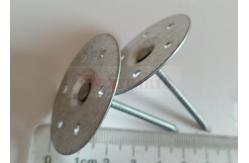 China 50mm Round Perforated Base Insulation Anchor Pins With Self Locking Washers supplier
